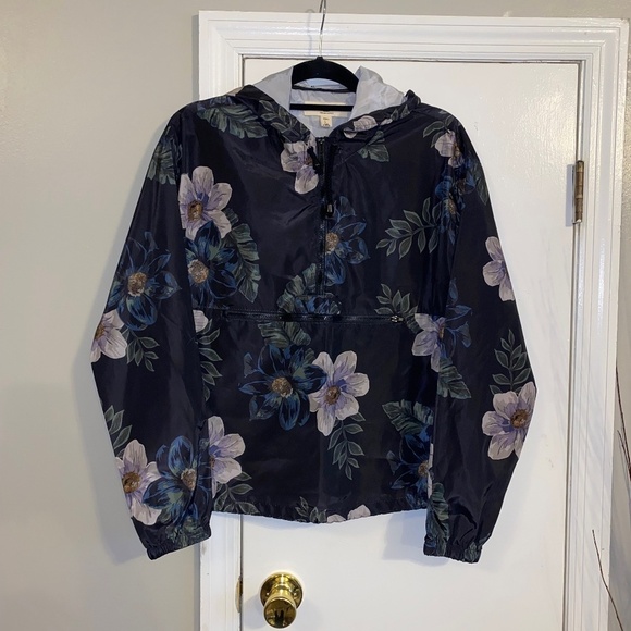 Thread & Supply size small floral pullover rain jacket top - Picture 1 of 5